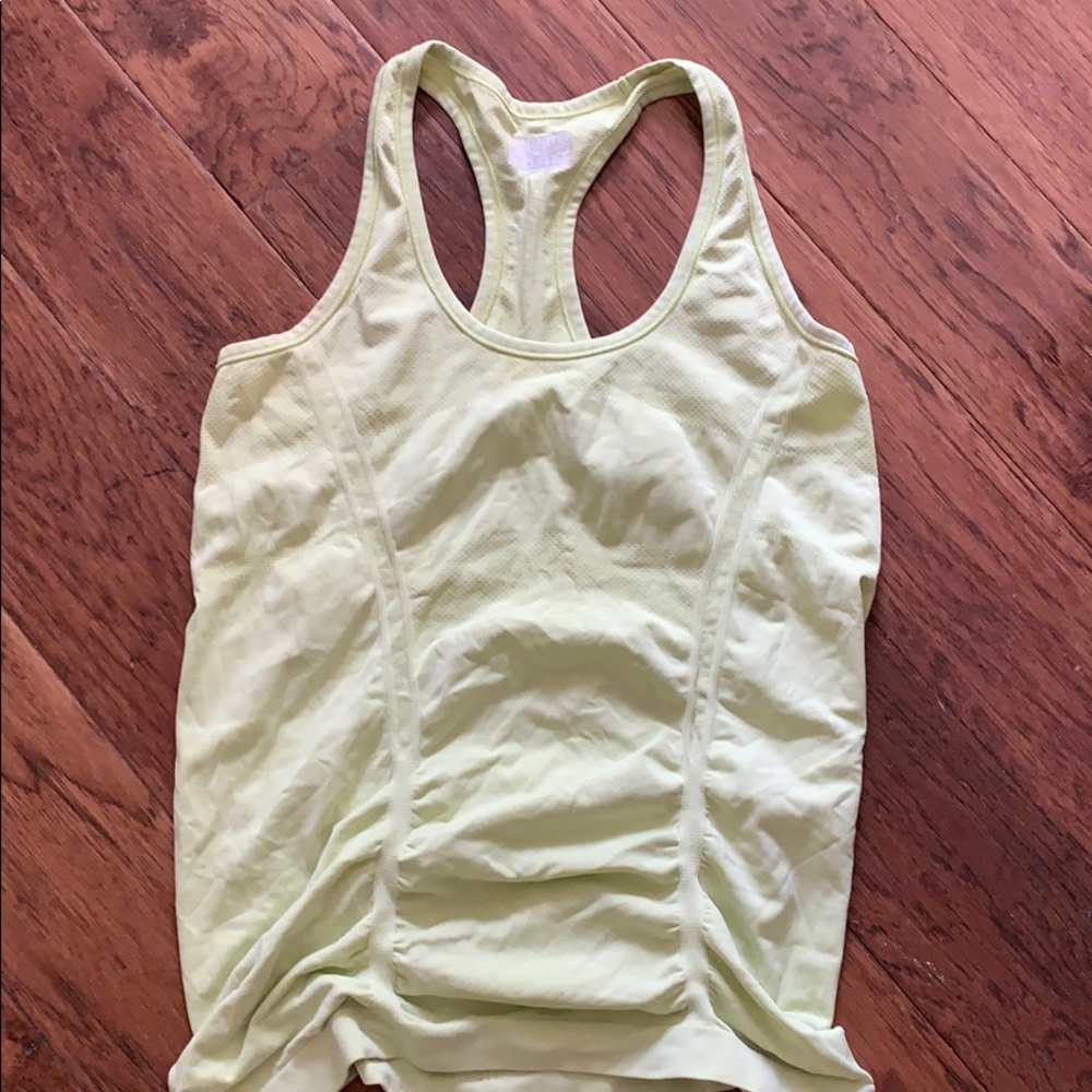 Athleta size M lime green athletic racer back tank